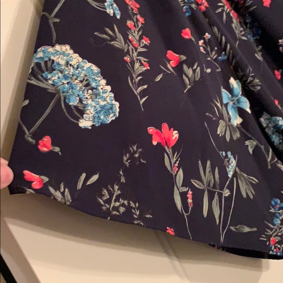 NWT Tahari Beautiful Navy Blue Floral Dress - Picture 4 of 8